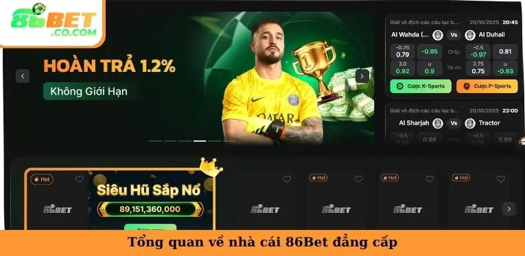 86Bet Tổng quan về nhà cái 86Bet đẳng cấp