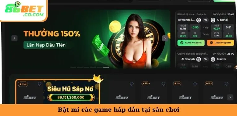 86Bet Bật mí các game hấp dẫn tại sân chơi